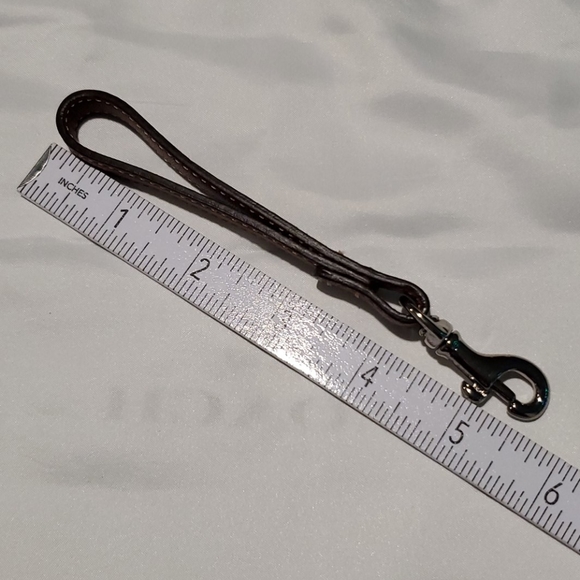 Small Tan Coach Wristlet Strap w/ Light Tan Stitch - Picture 5 of 5